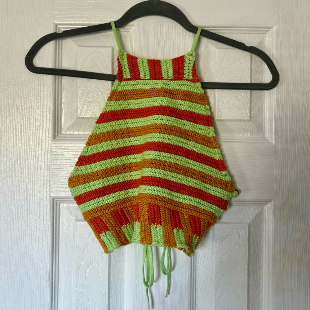 Urban Outfitters Open-back Crotchet Halter Tank